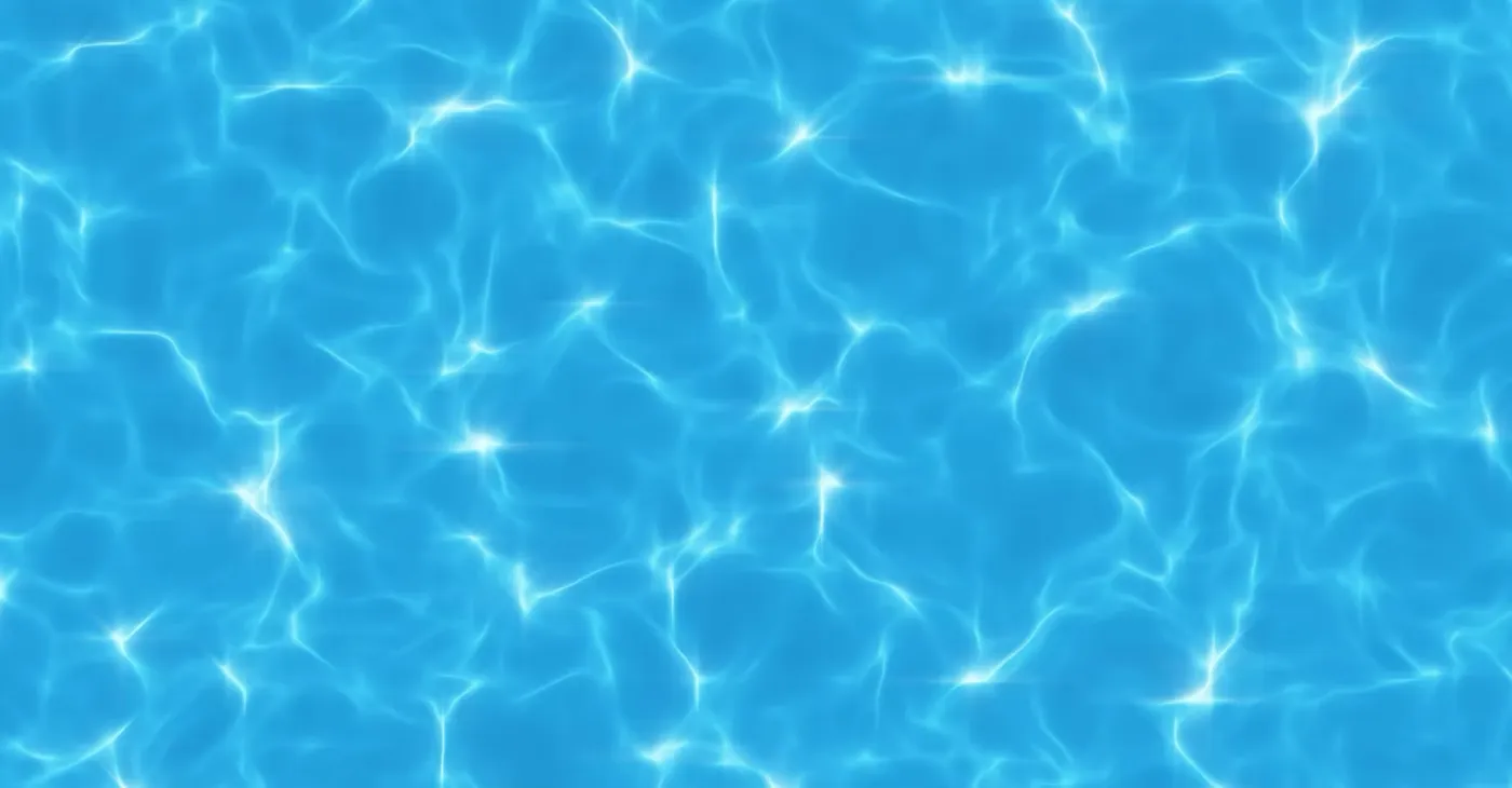 Crystal clear blue pool water